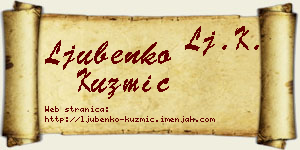 Ljubenko Kuzmić vizit kartica